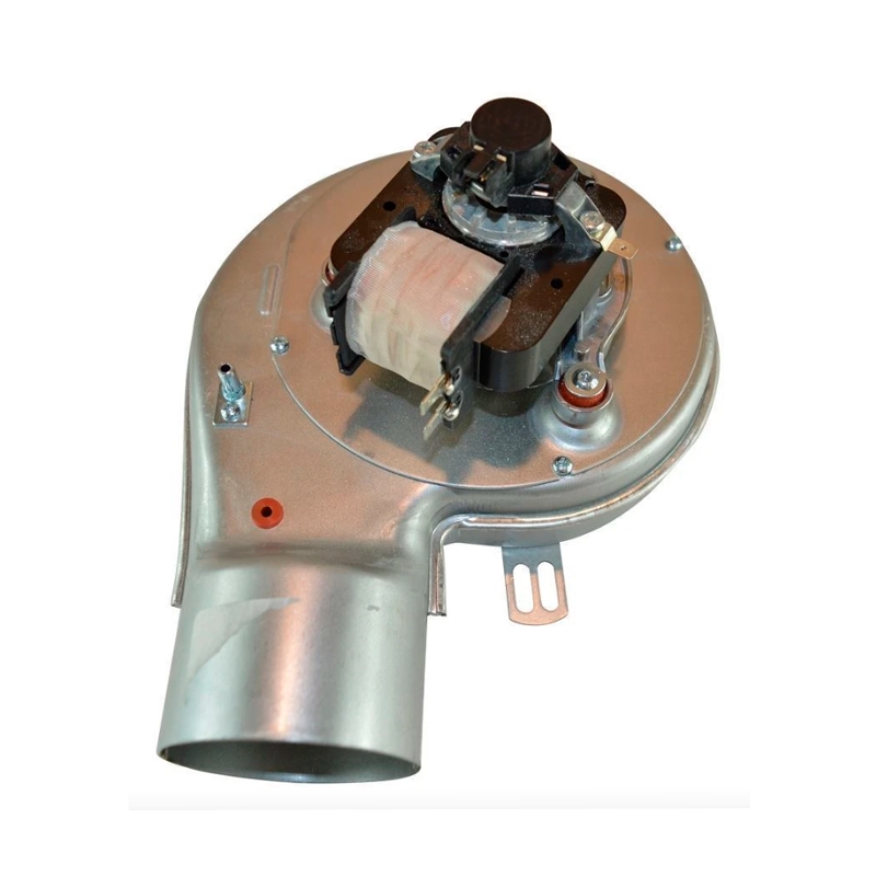 Røggasmotor / Røgsuger med kernemotor til pilleovn - Diameter 150 mm 