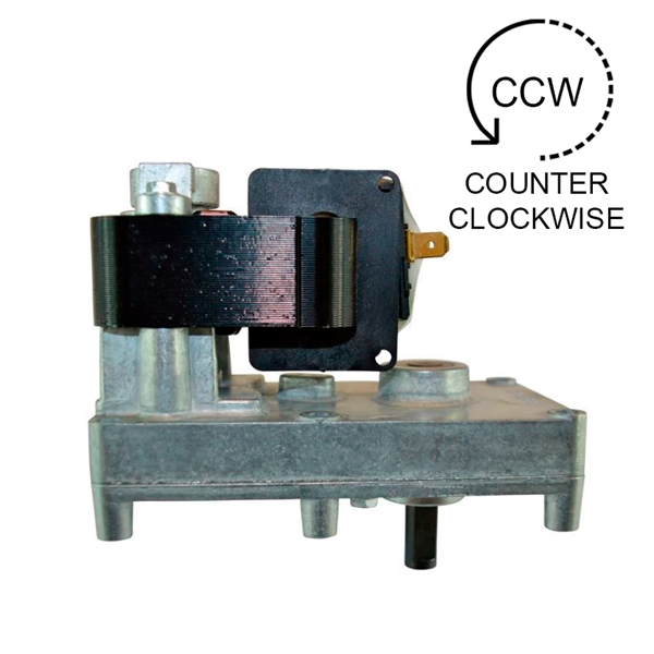 Gearmotor til pilleovn: 1,3 rpm - aksel 9,5 mm - 230 v - CCW