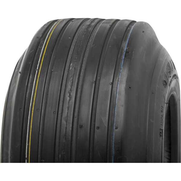 Dæk med fælgstørrelse 6". - 1560064T510S - Dæk m/slange 15x6.00-6, 4-lags, lige ventil, T-510, Kramp