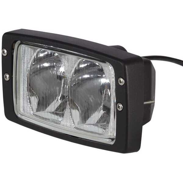 John Deere Arbejdslamper rektangulære indbygget H3 - 1GB996080021 - Arbejdslygte Halogen, 55/70 W, firkantet, 12/24 V, hvid, 182