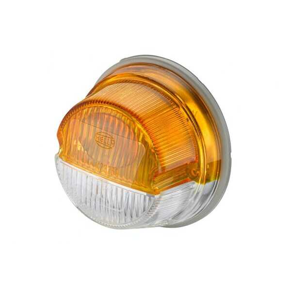 John Deere Blink- og positionslys - 2BE001259061 - Retnings- og positionslys 18/3 W, rund, 12 V, gul/gennemsigtig, Ø 78 mm, Hell
