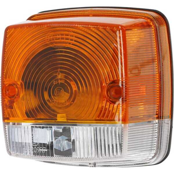 John Deere Blink og positions lys - 2BE003014251 - Retnings- og positionslys 21 W, firkantet, 12 V, ravgul/transparent, boltmont