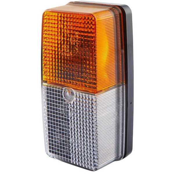 John Deere Blink og positions lys - 2BE003347001 - Positionslygte 21/5W, rektangulært, 12V, gult/transparent, bolt-on, 125x45x62
