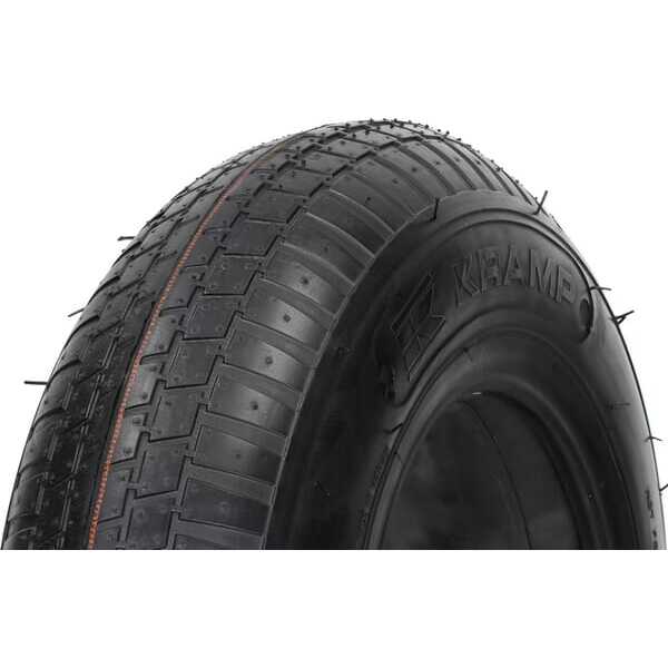 Dæk Tyres with rim size 8" - 40084S369S - Dæk m/slange 4.00-8, 4-lags, lige ventil, S-369, Kramp