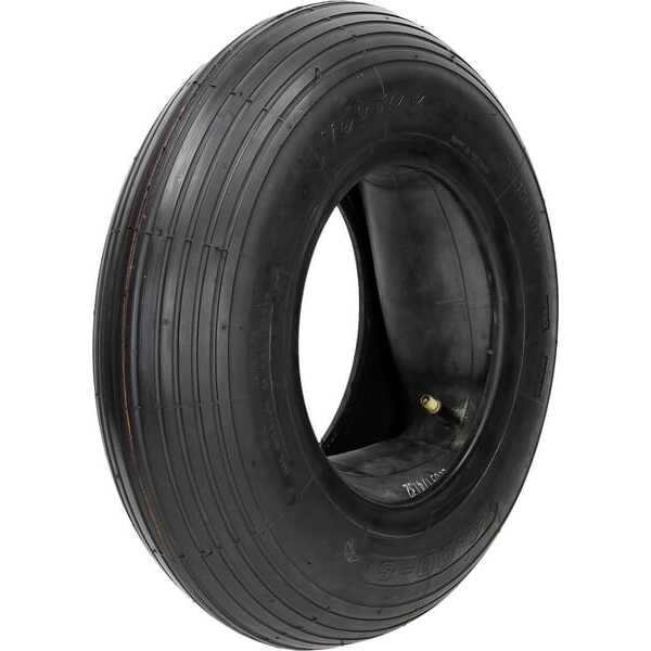 Dæk Tyres with rim size 8 - 40084T510S - Dæk m/slange 4.00-8, 4-lags, lige ventil, T-510, Kramp