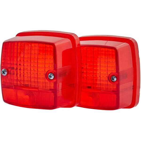 John Deere Lygteglas til baglygter Hella - 9EL115003035 - Glas rødt