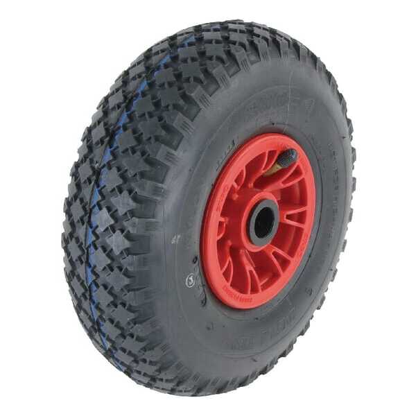 Dæk Hjul komplet 4" fælg med leje - FR130042075PVC - Wheel cpl.