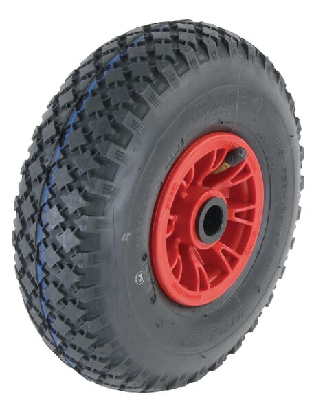 Dæk Hjul komplet 4" fælg med leje - FR130042075PVC - Wheel cpl.