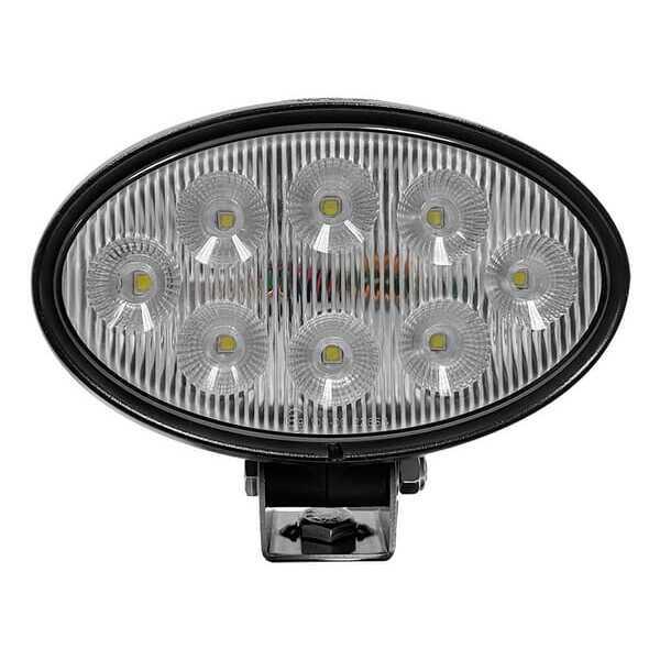 John Deere Arbejdslampe LED, oval - LA10558 - Arbejdslygte LED, 56 W, 5320 lm, oval 10/30 V,Deutsch stik, bredprojektør, 8 LED'e