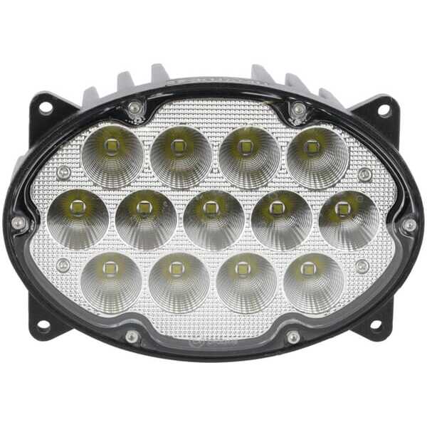 John Deere Arbejdslampe LED, oval - LA10559 - Arbejdslygte LED, 65 W, 5200 lm, oval, 10/30 V, 161x110x90 mm, bredprojektør, 13 L