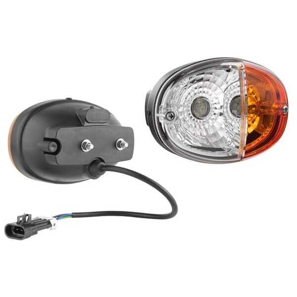 John Deere Indicator lamp - LT348463 - Køre- og positionslygte halogen, for, venstre, oval, 12V, gul/hvid, bolt-on, 140x93mm, De