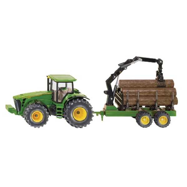 John Deere S01954 8430 med tømmeranhænger - S01954 - John Deere + træstammetransportvogn
