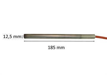 Gløderør / Eltænder til pilleovn: 12,5 mm x 185 mm 400 Watt